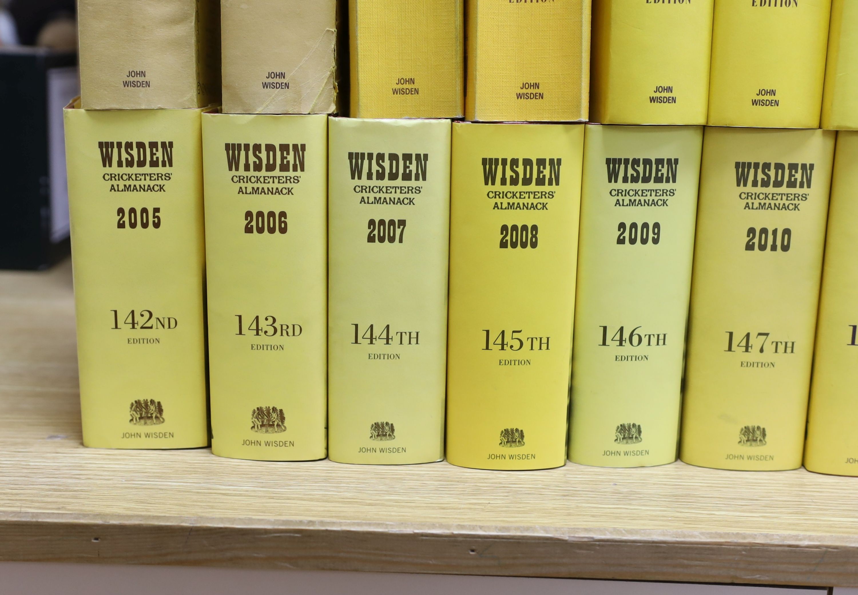 A run of cricket Wisden Almanacks, 1978-2020